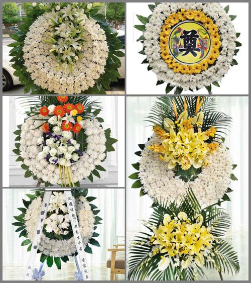 山东青岛胶州市营海街道王家滩村花圈速递